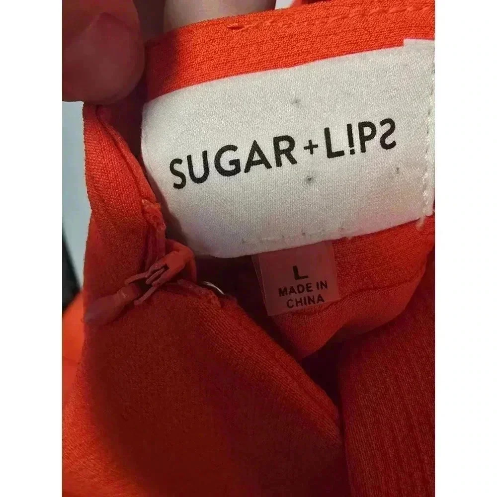 Women's Sugar+LiP2 Jumpsuit, L, orange - Picture 8 of 12